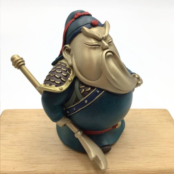 Guan Gong Guanyu 3" Brass Statue Chinese Warrior Protection & Luck Kwan Kong - Picture 3 of 11